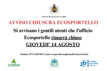 Chiusura Ecosportello
